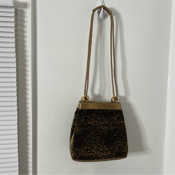 Y2K 90's Furry Leopard Print Bag - Picture 3 of 11